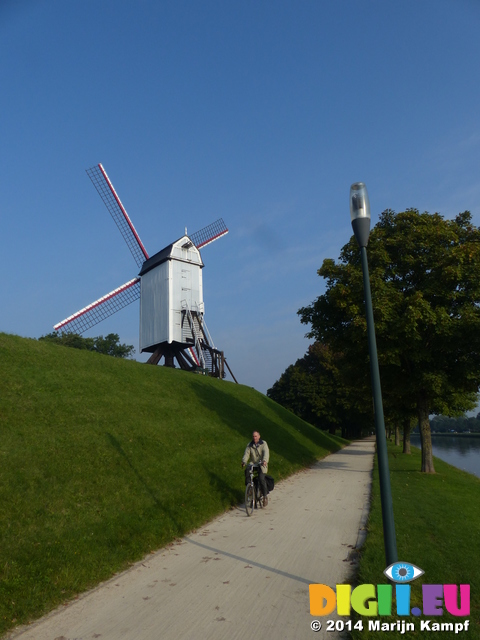 FZ008624 Cyclist by Windmill Brugge